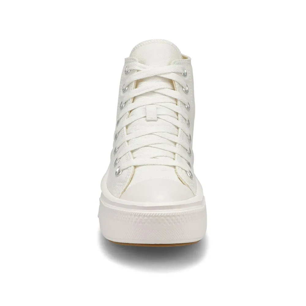 Womens Chuck Taylor All Star Move Hi Top Platform Sneaker - White/White