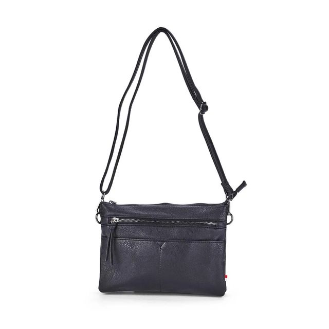 Womens Gambit Crossbody Clutch Bag - Black