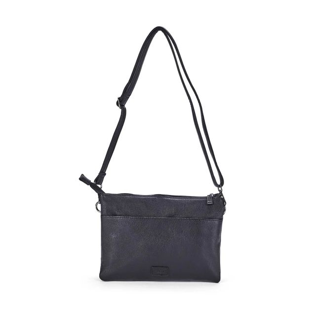 Womens Gambit Crossbody Clutch Bag - Black