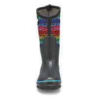 Womens Classic Rainbow Dots Waterproof Boot - Multi