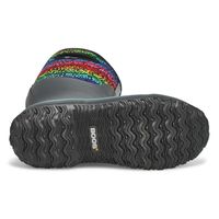 Womens Classic Rainbow Dots Waterproof Boot - Multi