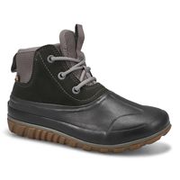 Womens Classic Casual Lace Waterproof Boot - Dark Grey