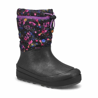 Girls Snow Shell Neon Unicorn Winter Boot