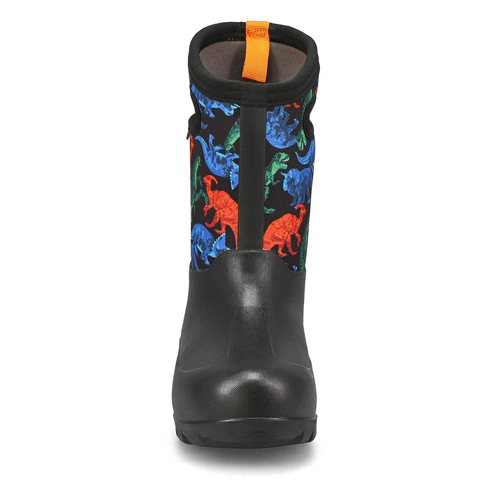 Boys  Neo-Classic Real Dino Waterproof Boot - Black/Multi