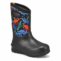 Boys  Neo-Classic Real Dino Waterproof Boot - Black/Multi