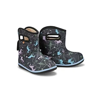 Infants  Baby Bogs II Horses Waterproof Boot - Dark Grey/Multi