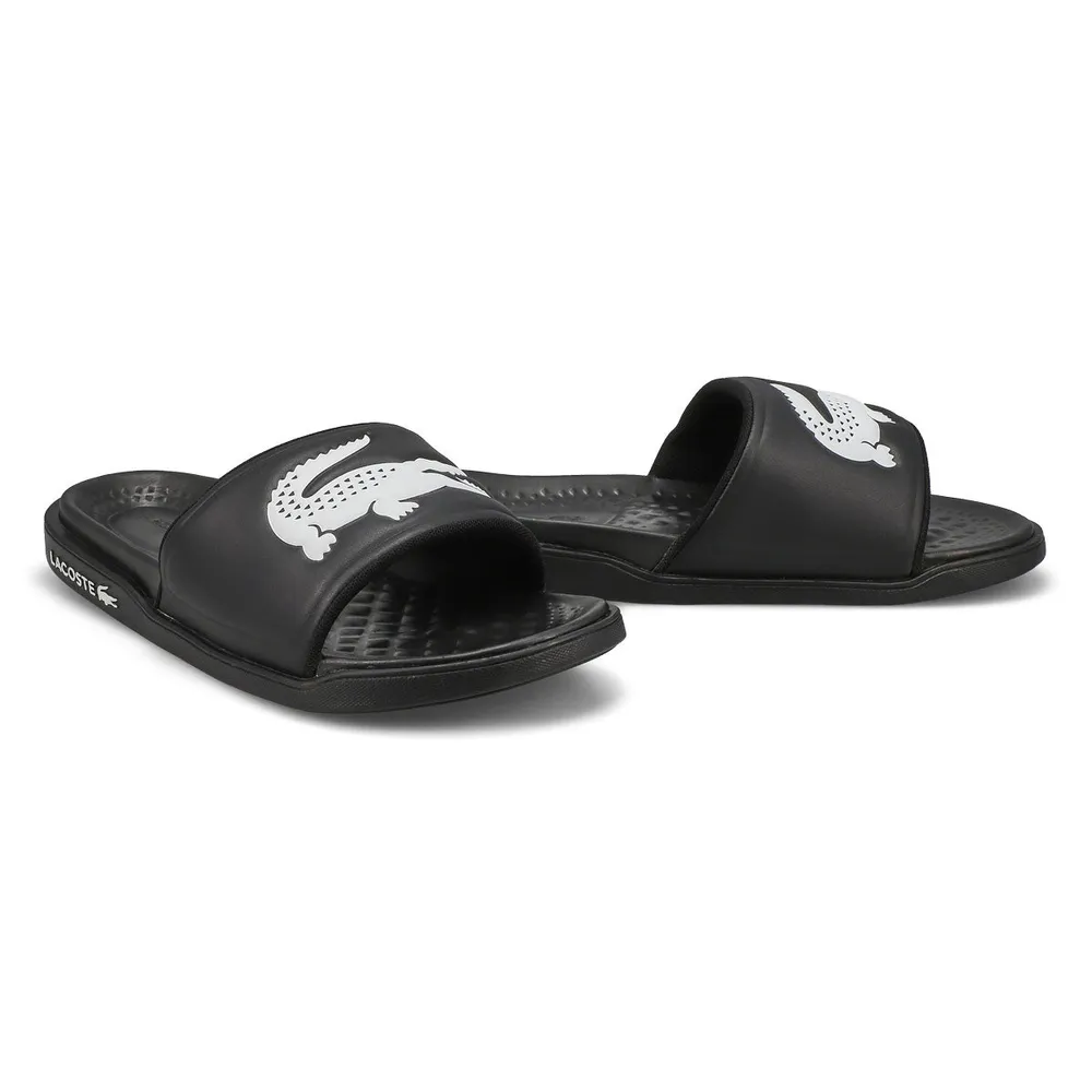 Mens Croco Dualiste Slide Sandal - Black/White
