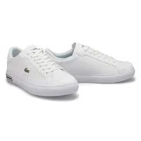 Womens Powercourt Leather Sneaker- White/Black