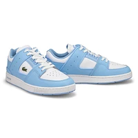 Womens Court Cage Leather Sneaker - Light Blue/White