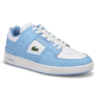 Womens Court Cage Leather Sneaker - Light Blue/White