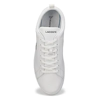 Mens Carna Base Leather Fashion Sneaker - White/White