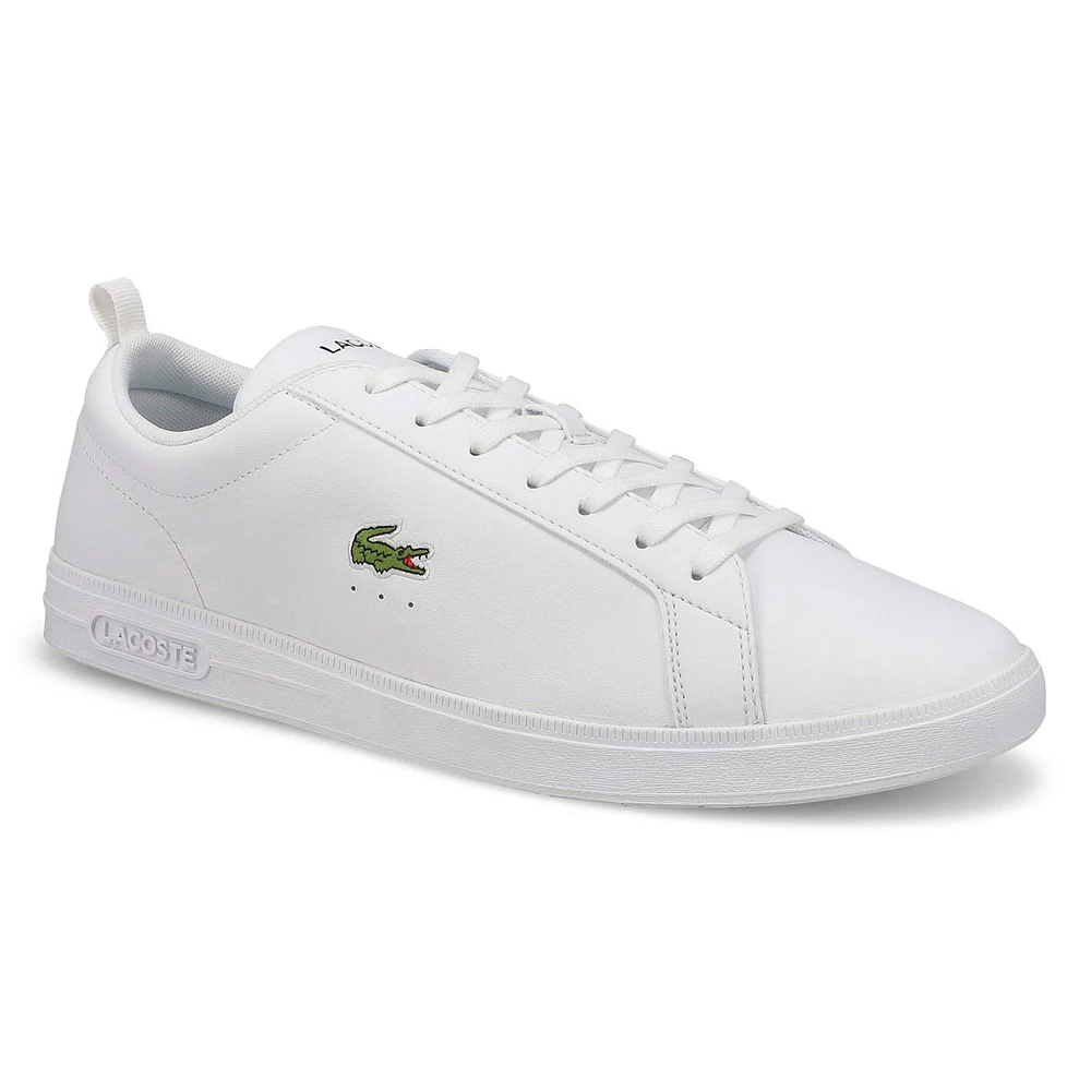 Mens Carna Base Leather Fashion Sneaker - White/White