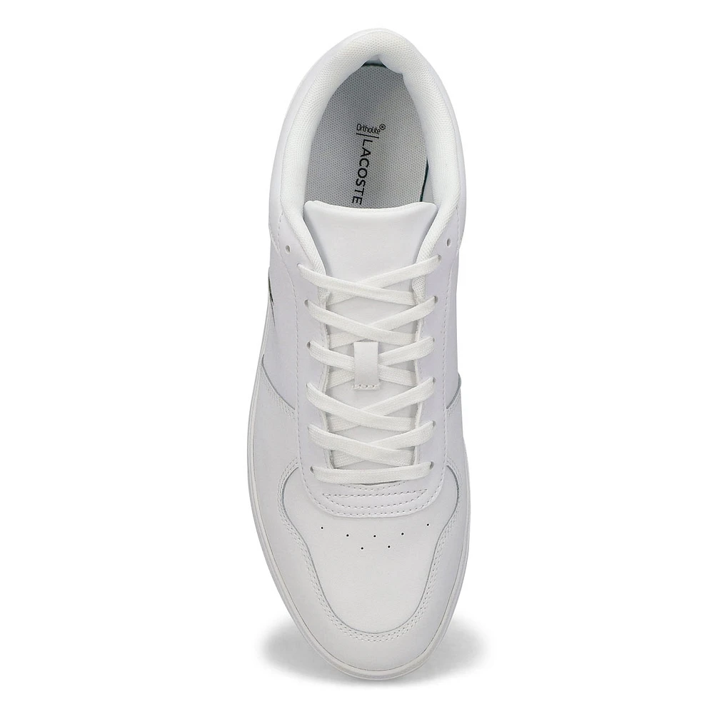 Mens T-Base Leather Fashion Sneaker - White/White