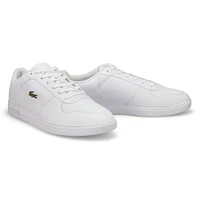 Mens T-Base Leather Fashion Sneaker - White/White