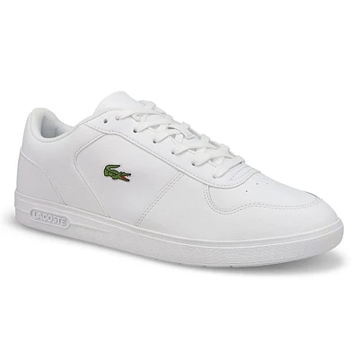 Mens T-Base Leather Fashion Sneaker - White/White