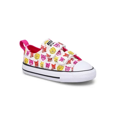 Infants All Star 2V Sneaker - White/Pink/Amarillo