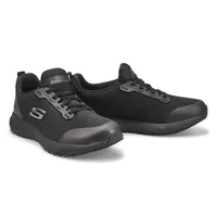 Womens Squad Slip Resistant Sneaker - Black