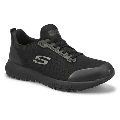 Womens Squad Slip Resistant Sneaker - Black