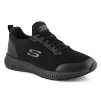 Womens Squad Slip Resistant Sneaker - Black