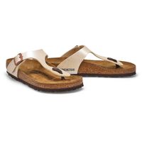 Womens Gizeh Birko-Flor Thong Sandal - Pearl White