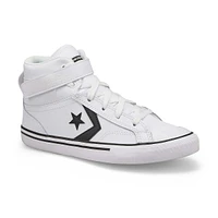 Boys Chuck Taylor All Star Pro Blaze Strap Leather Sneaker - White/Black