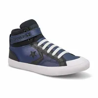 Boys Pro Blaze Strap Hi Top Sneaker - Navy/Black/White