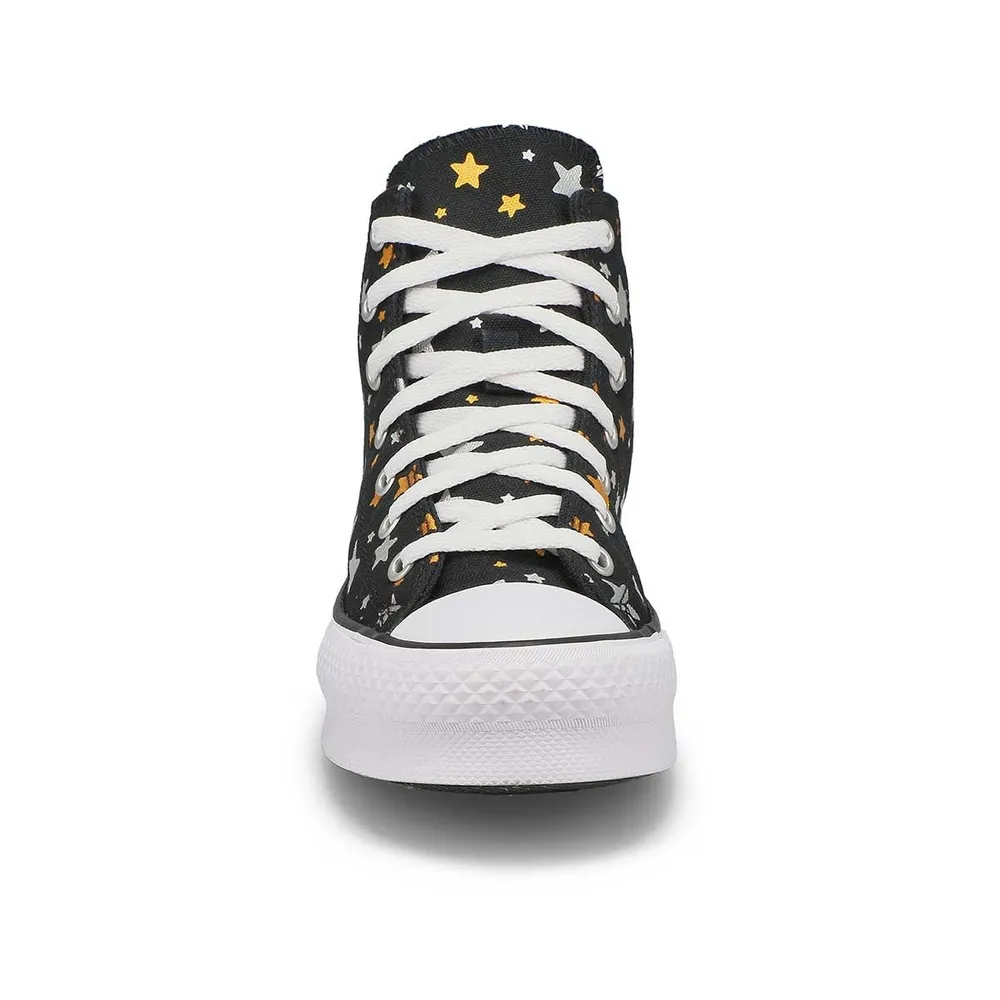 Girls Chuck Taylor All Star Eva Lift Platform Sneaker - Black/Silver