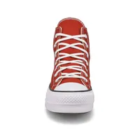 Womens Chuck Taylor All Star Lift Hi Top Platform Sneaker - Red/White