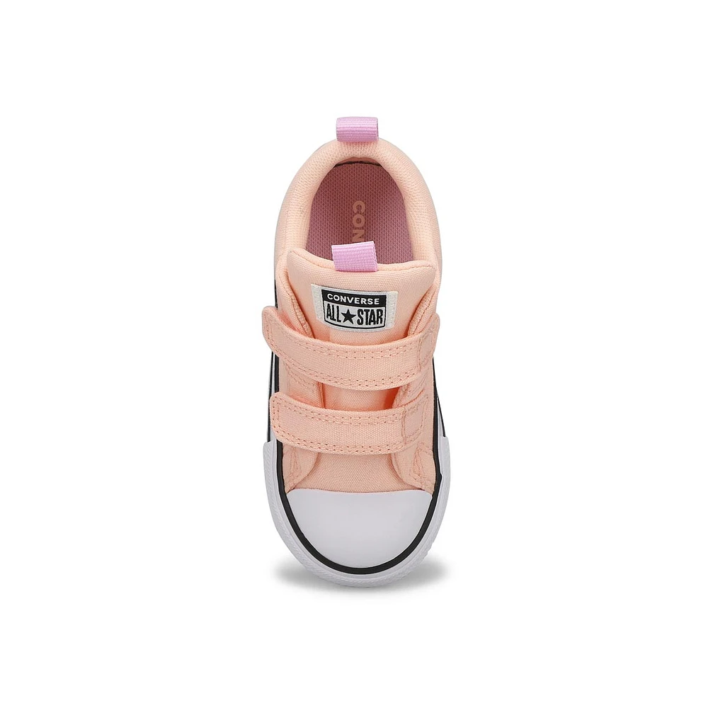 Infants Chuck Taylor All Star Rave Sneaker- Soft Peach/Grape Fizz/White