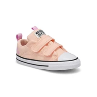 Infants Chuck Taylor All Star Rave Sneaker- Soft Peach/Grape Fizz/White