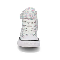 Girls Chuck Taylor All Start 1V Happy Hearts Sneaker - Winter Slay/White/Black