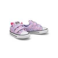 Infants Chuck Taylor All Star Rave 2V Happy Hearts Sneaker - Vapor Violet/Oops Pink/White