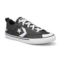 Boys Chuck Taylor All Star Pro Blaze Leather Sneaker - Black/White/Mouse