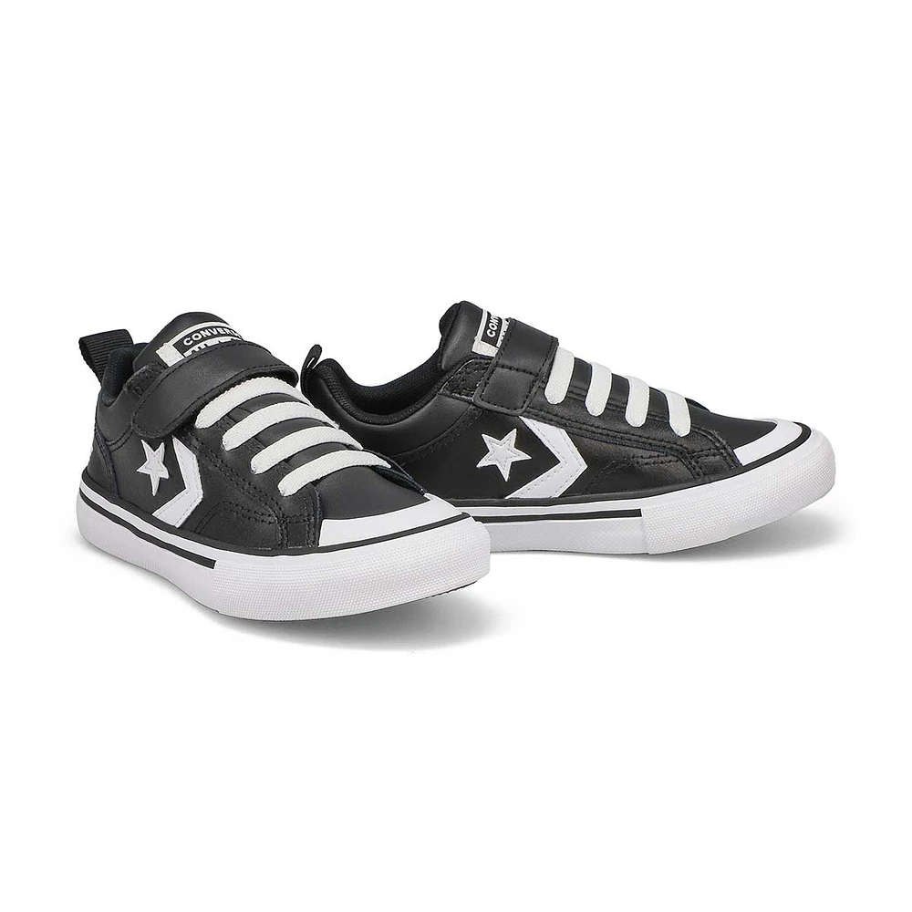 Boys Chuck Taylor All Star Pro Blaze Leather Sneaker - Black/White/Mouse