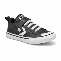 Boys Chuck Taylor All Star Pro Blaze Leather Sneaker - Black/White/Mouse