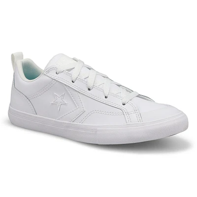 Boys Pro Blaze Leather Sneaker - White/White