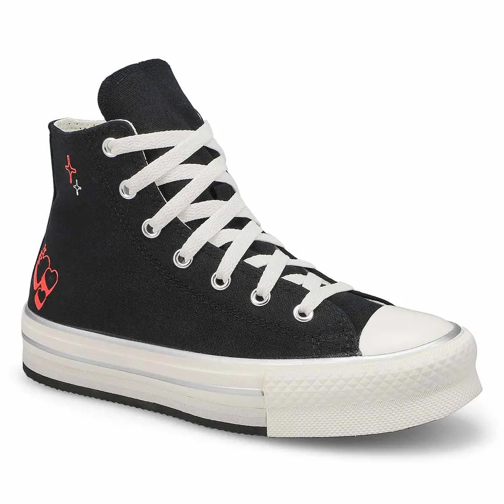 Girls Chuck Taylor All Star EVA Lift BEMY2K Hi Top Sneaker - Black/White