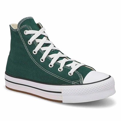 Kids  Chuck Taylor All Star Eva Lift Hi Top Platform Sneaker - Green Envy/White/Natural Ivory