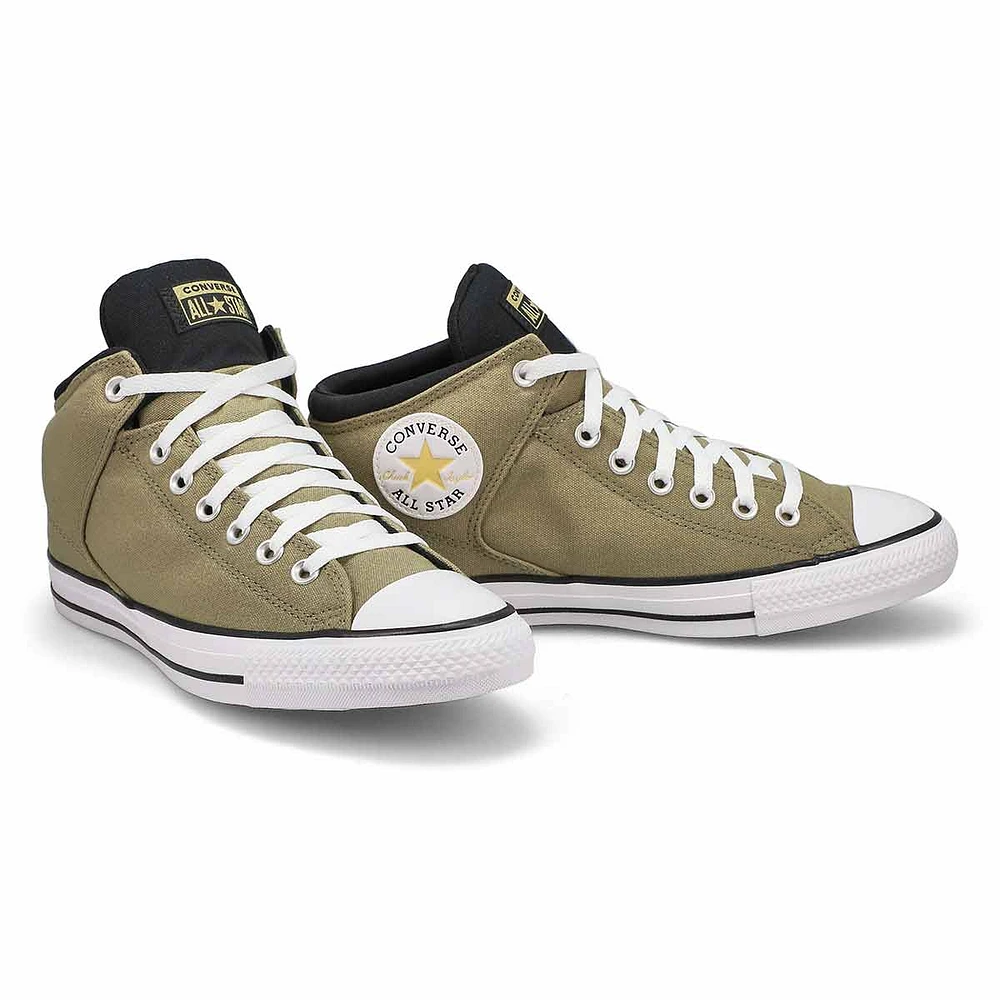 Mens Chuck Taylor All Star High Street Sneaker - Mossy Sloth/Black/Sunflower