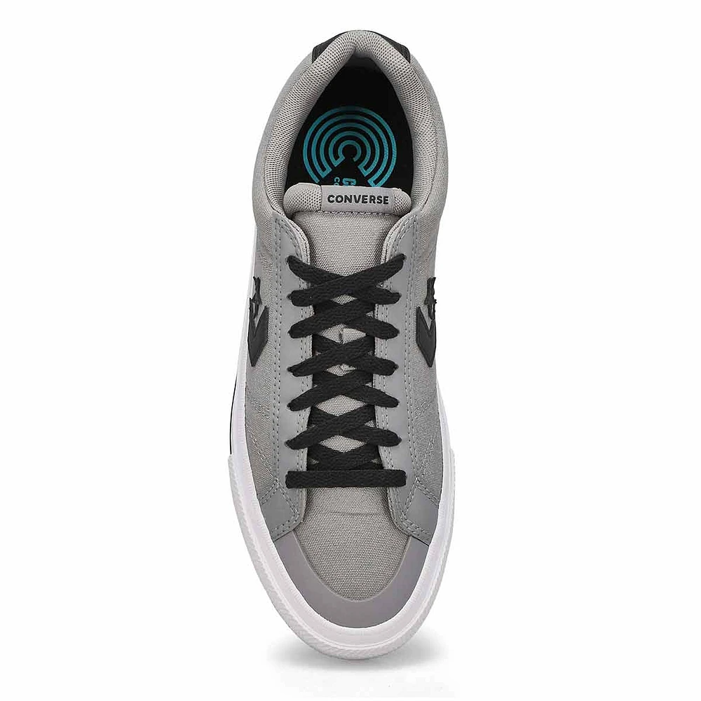 Mens Sport Casual Lace Up Sneaker - Classic Grey/Black/White