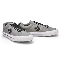 Mens Sport Casual Lace Up Sneaker - Classic Grey/Black/White