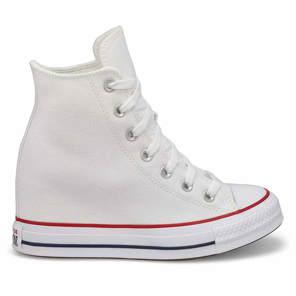 Womens Chuck Taylor All Star Wedge Sneaker - White/Red/Navy