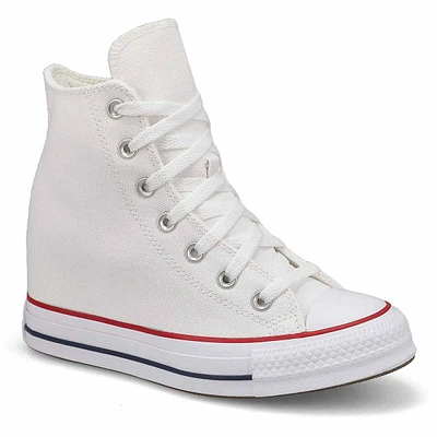 Womens Chuck Taylor All Star Wedge Sneaker - White/Red/Navy