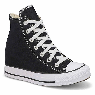 Womens Chuck Taylor All Star Wedge Sneaker - Black/Red/Navy