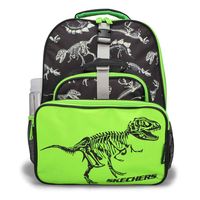 Kids 5 Piece Dino Backpack School Kit - Black/Green