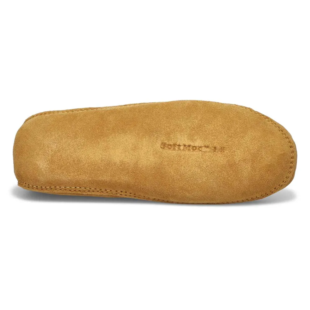 Mens Ace Suede Fur Lined SoftMocs - Chestnut