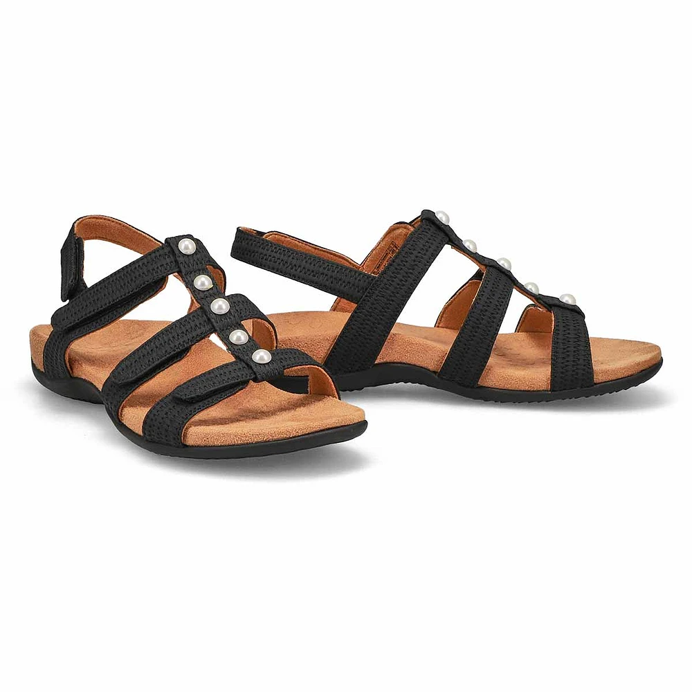 Womens Amber Pearl Casual Sandal - Black