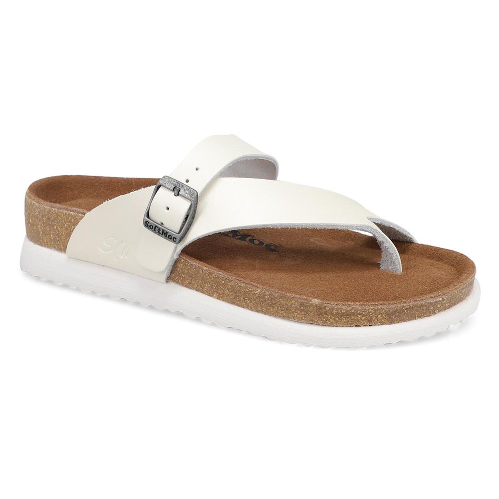 SoftMoc Womens Arwen Sandal - White/Leather | Centre Eaton de Montréal