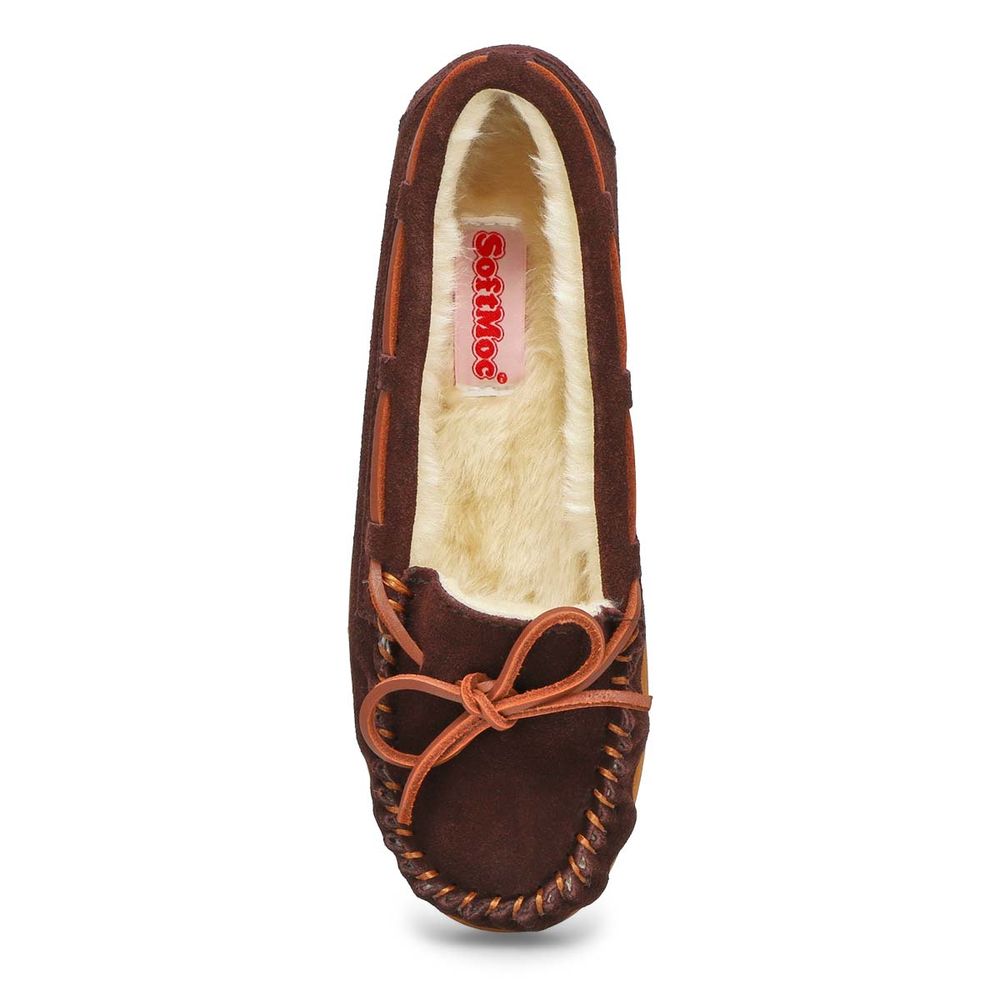 Womens Bali Supreme Suede Ballerina SoftMocs - Chocolate