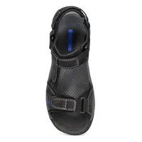 Mens Barney Hook And Loop Sandal - Black